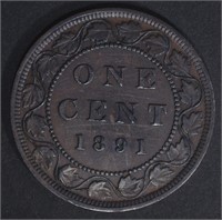 1891 CANADA ONE CENT AU