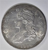 1836 CAPPED BUST HALF DOLLAR  AU/UNC