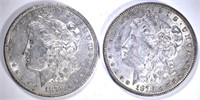 1878 REV OF 79 AU & 1878-S AU/BU MORGAN DOLLARS