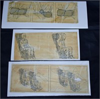 3 pcs Drawing Of Pilot Eject Instructions