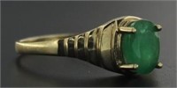 14kt Gold Antique Emerald Soltiaire Ring