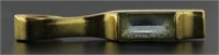14kt Gold Emerald Cut Aquamarine Pendant