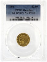 1908 AU Detail $2.50 Gold Indian