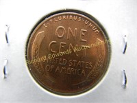 1955 Lincoln Cent - BU- RED