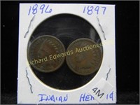 1896,1897 Indian Head Cents