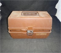 Old Pal Woodstream Tackle Box W Gear Lures Bobbers