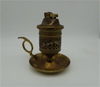 Brass Table Lighter Chamber Stick Style Ashtray