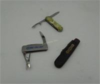 Lot Of 3 Folding Pocker Knives At&t Mechanic's