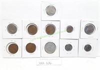 Eleven (11) Foreign Coins