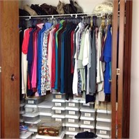 Contents of MBR Closet #2, Ladies, Shoes, Shirts