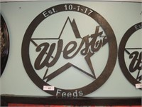 METAL FEED STORE AD SIGN