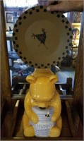 Poo Cookie Jar(Chipped), Funky Chicken Plate