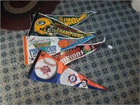 Babe Ruth And Superbowl Pennants