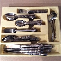 Set of Stainless Steel International Flatware