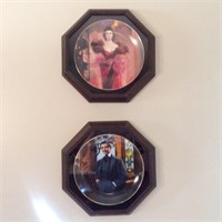 2 Framed Gone with the Wind Plates
