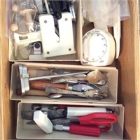 Drawer with Cooking Utensils
