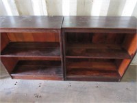 Pair Two Shelf Bookcases