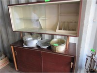 Mid Century Style China Cabinet: Two Glass Door Up