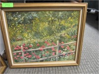 Oil On Canvas: Flowers In Meadow, Signed K. Darlin