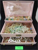 Jewelry Box with Nice Collection of Costume Jewelr