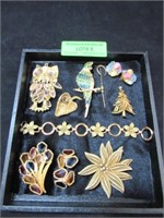 Ten Pcs. Quality Costume Jewelry to Include Pins,