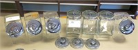 7 - Large covered glass jars