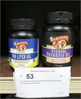 Lot: Barlean's Evening primrose oil and Cod liver