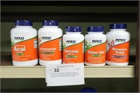 5 - Bottles of Now Dietary Supplement includes: