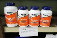 4 - Bottles of "Now" dietary supplements include: