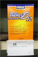 Now Instant Energy B-12; 75 packets in box.