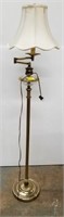 Brass and glass floor lamp