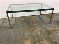 Modern Chrome and glass coffee table