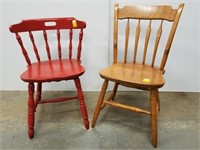 Two miscellaneous side chairs
