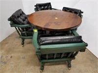 Pine table with four chairs