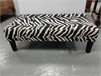 Faux zebra bench/hassock