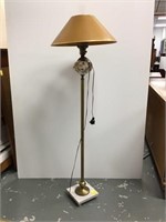 Floor lamp with marble base