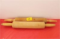 2 PC WOODEN ROLLING PINS