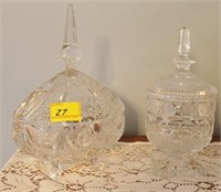 2 PC COVERED CANDY DISHES