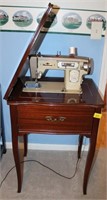 FLEETWOOD SEWING MACHINE AND CABINET