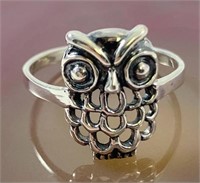 .925 owl ring size 7