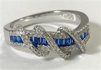 .925 exotic Twisted Sapphire CZ