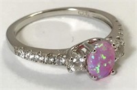 .925 Enchanted oval pink lab opal