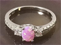 .925 Enchanted oval pink lab opal