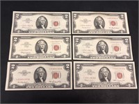 Two Dollar Bills Red Seal Star Note