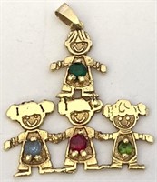 14K Gold My Children Pendant