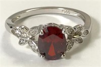 .925 Double Butterfly Garnet