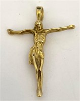 14K Gold Jesus Cross Pendant
