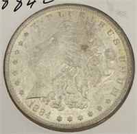 1884 O Morgan Silver Dolar