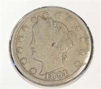 1891 V Nickel