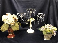 Floral Arrangements & Candle Holder